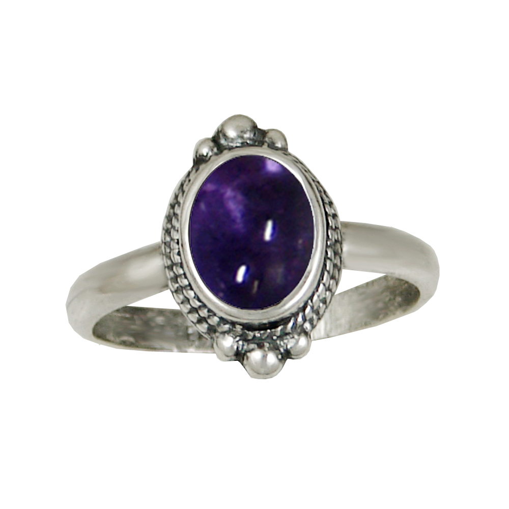 Sterling Silver Gemstone Ring With Iolite Size 7